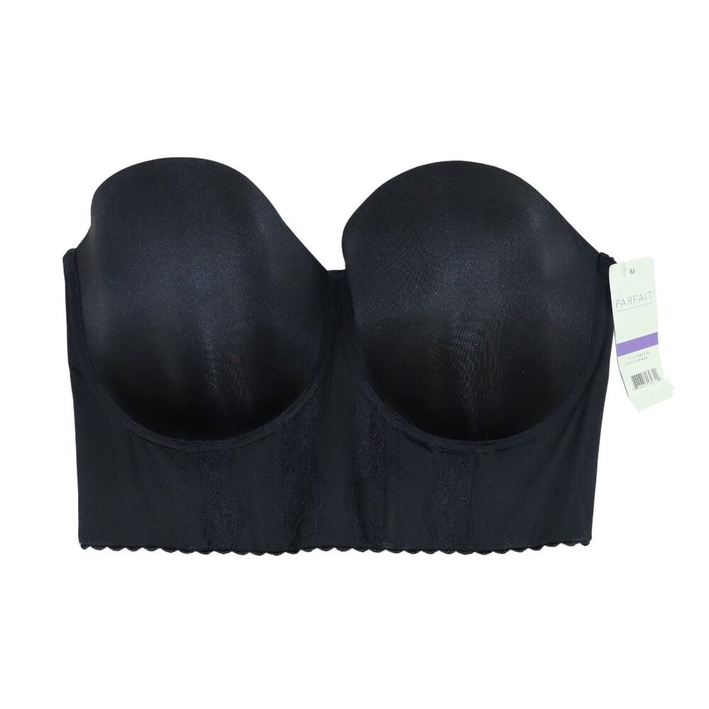 Parfait 36D Underwire Elissa Strapless Control Fit Padded Women's Bra NWT Black